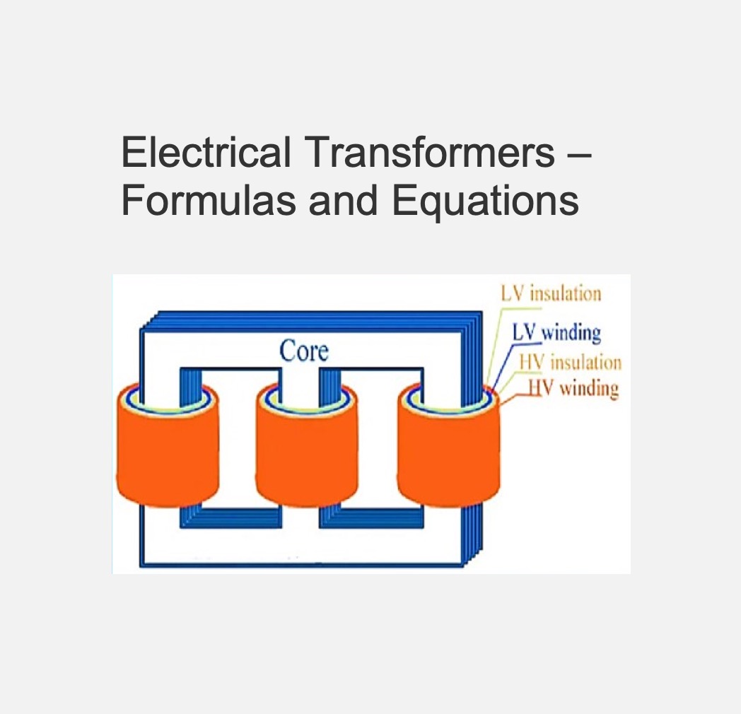 Electrical Transformers – Formulas and Equations