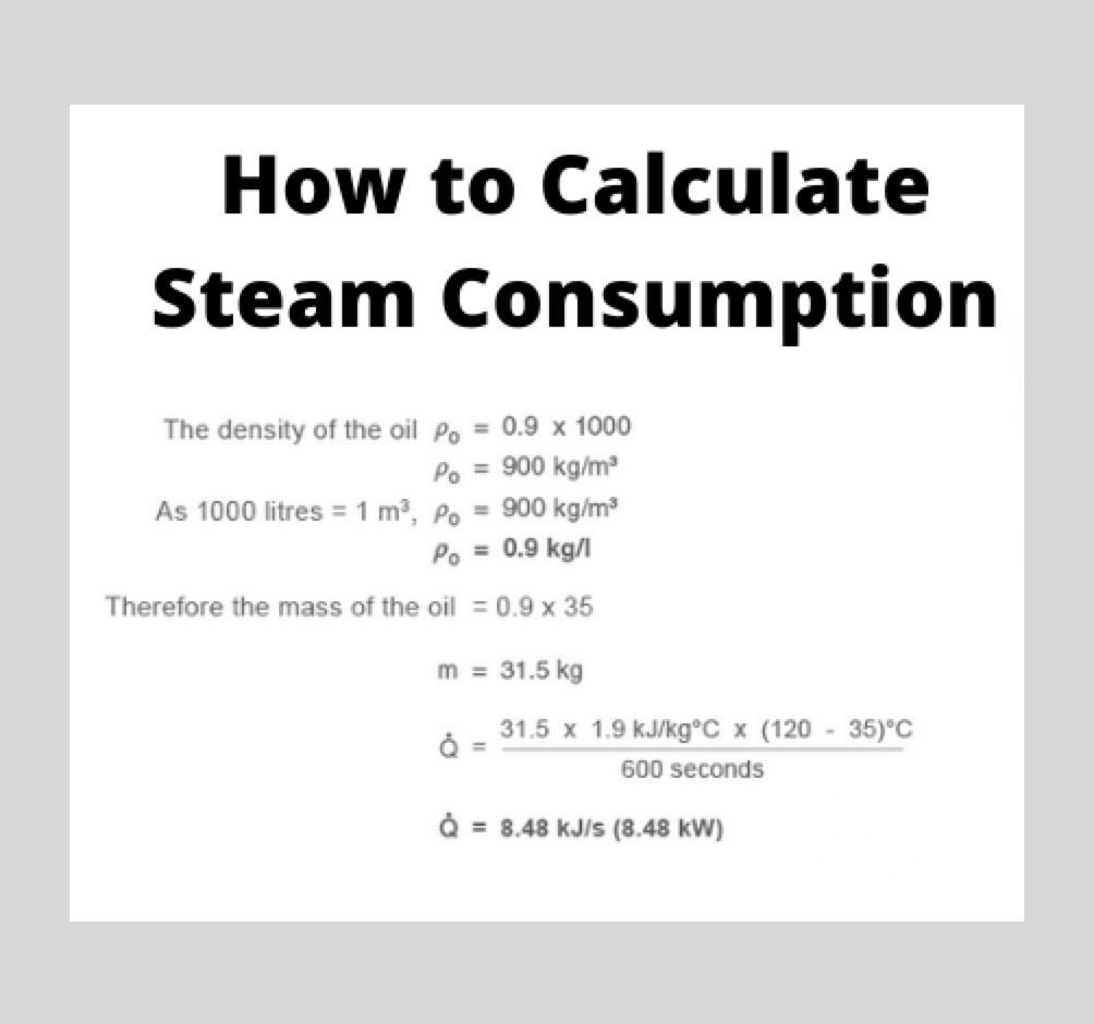 Steam Calculator: How To Calculate Steam Consumption