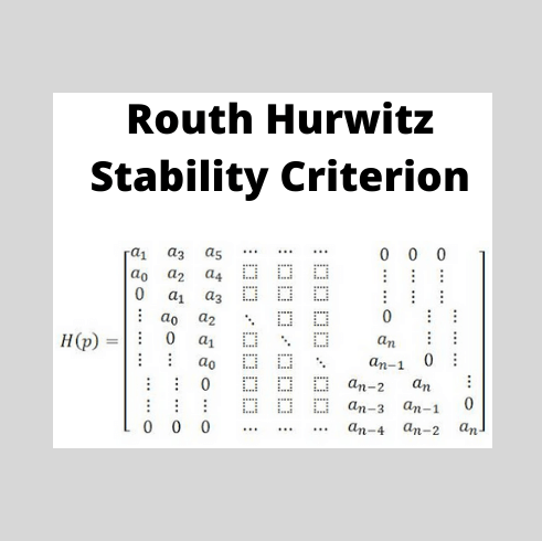 Routh Hurwitz Stability Criterion