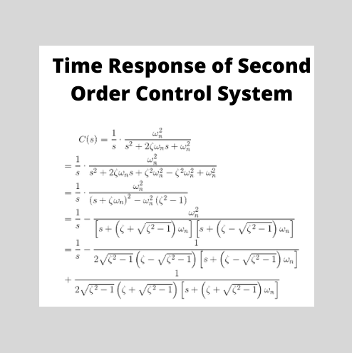 Time Response of Second Order Control System (Worked Example)