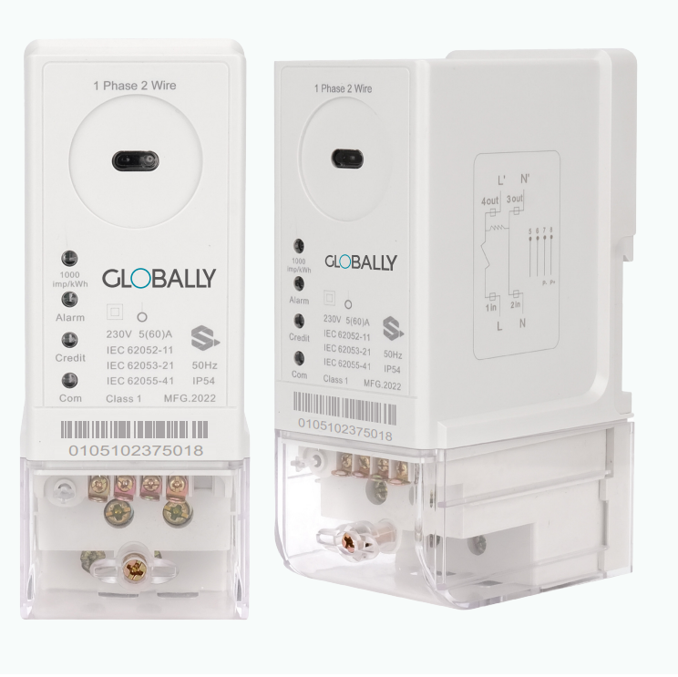 Single-phase DIN-rail Prepayment Energy Meter