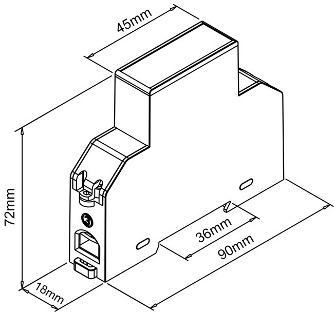 Din-Rail 1P 1 Wire active measurment MID Certified pulse Energy Meter