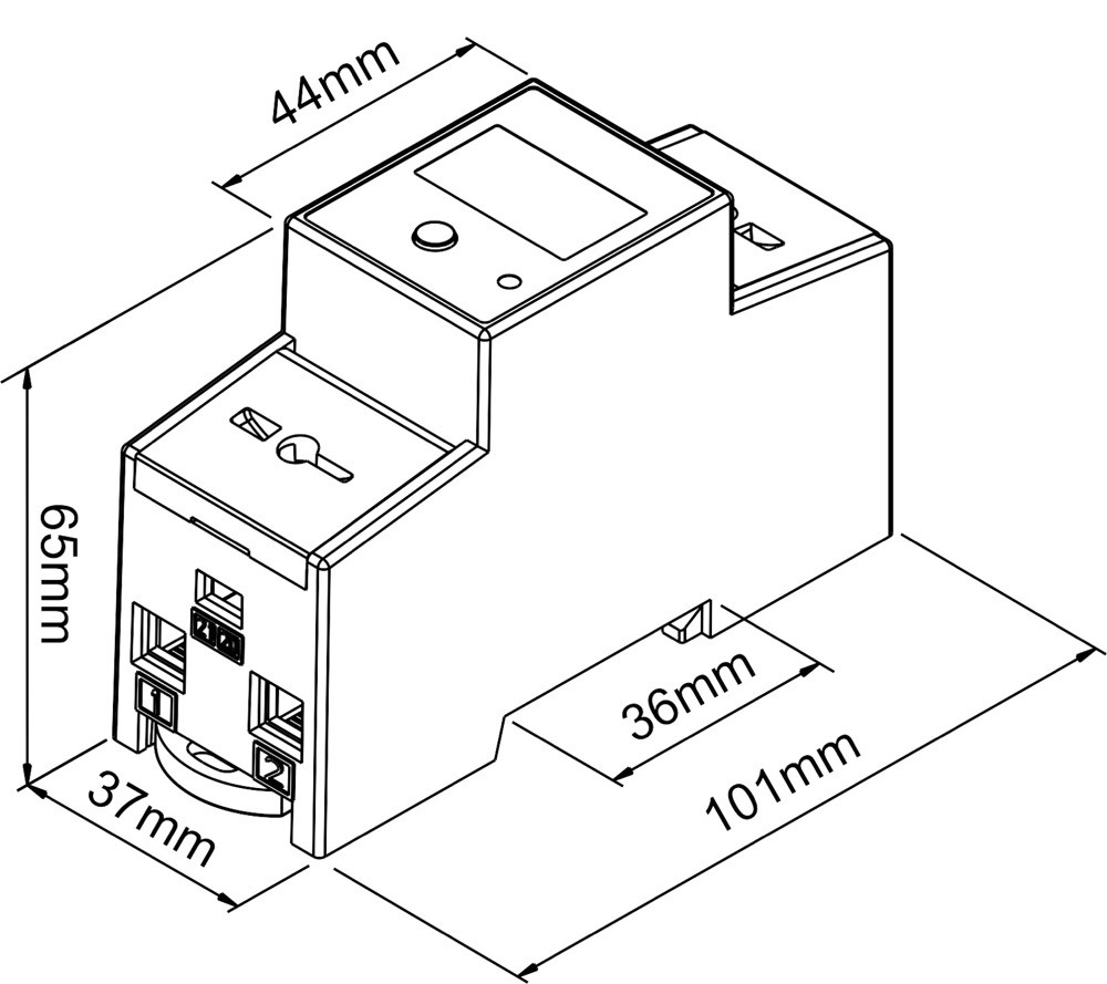 DIN Rail Single Phase ModBUS protocol Smart Energy Meter Manufacturer