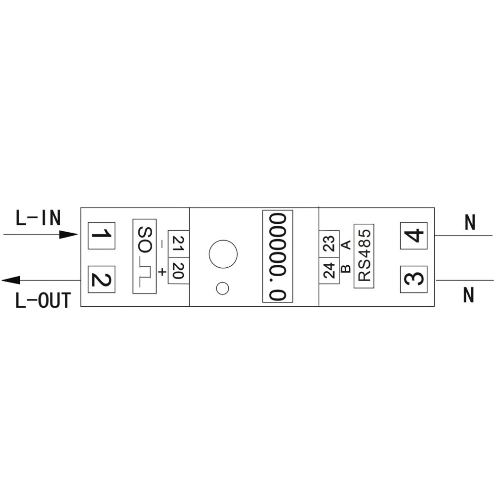 DIN Rail Single Phase ModBUS protocol Smart Energy Meter Manufacturer