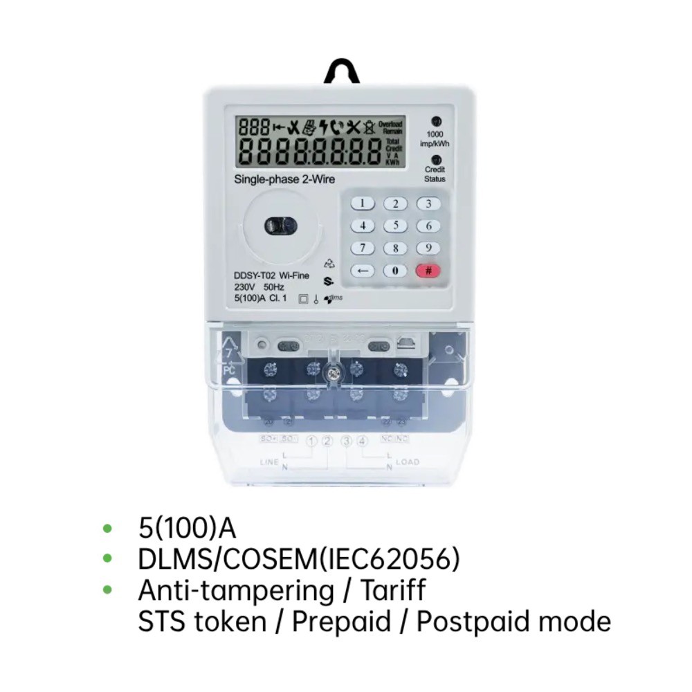 230V Split Type 8 Tariffs 1P Prepaid Electricity Meter