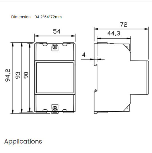 Single Phase Din Rail Electric Prepayment Meter with GPRS Communication