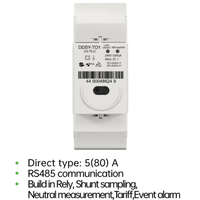 China Manufacturer STS Prepayment meter Singlephase 2 Wire PLC Communication