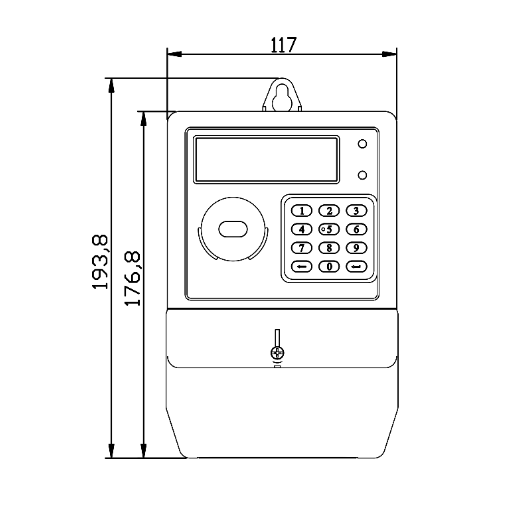 ODM factory GPRS Watt hour meter with 4G or 3G communication